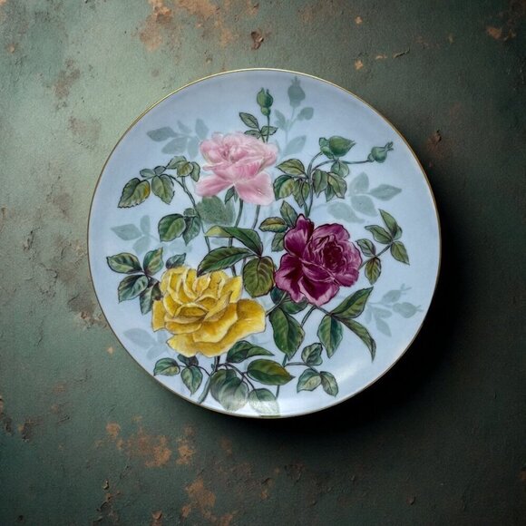 H & Co. Roses Plate Handpainted Porcelain Antique Haviland Limoges France 11" - Picture 10 of 11